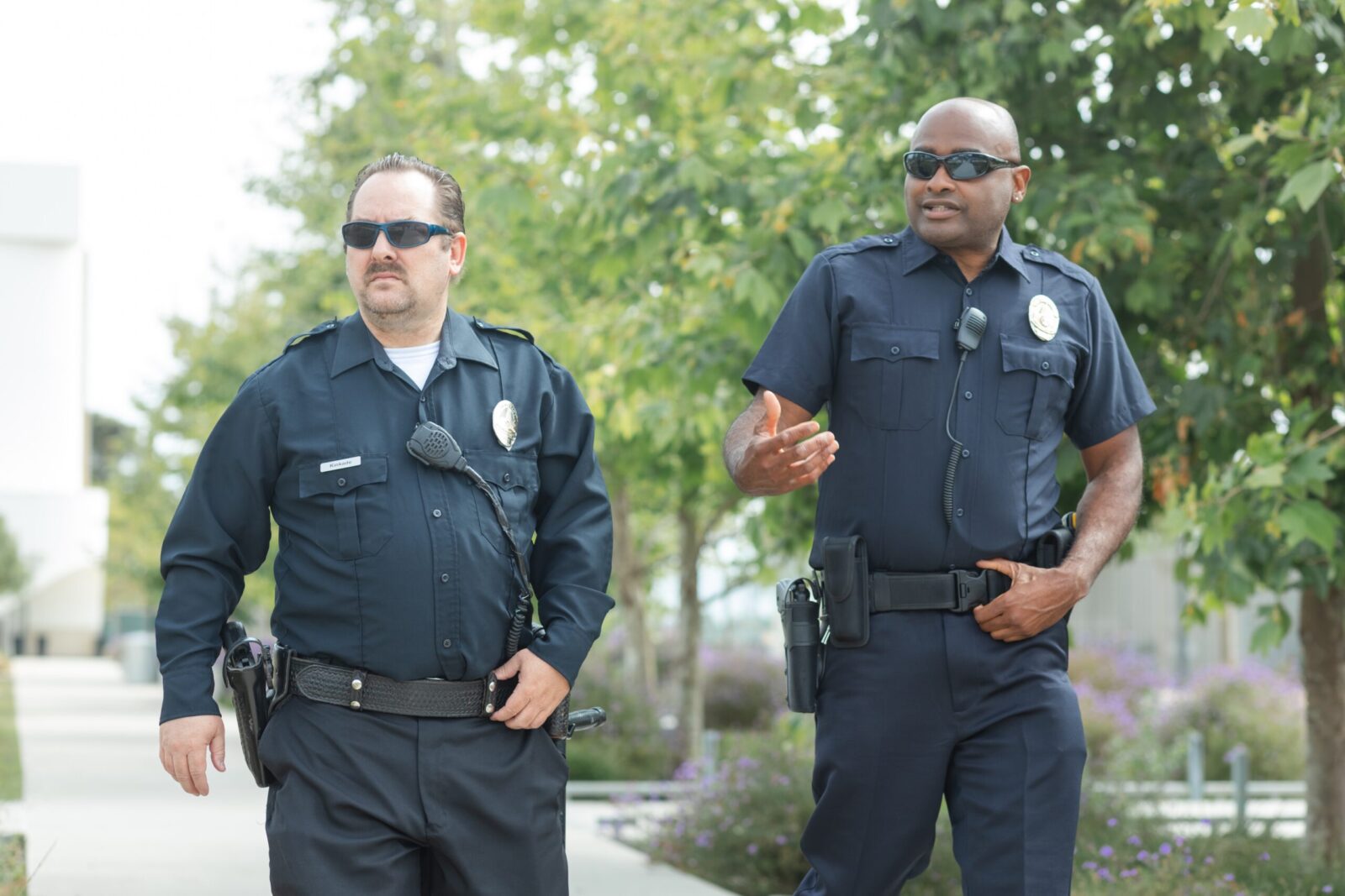 Police Survey Questions two police officers walking