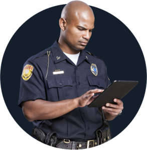 officer using tablet